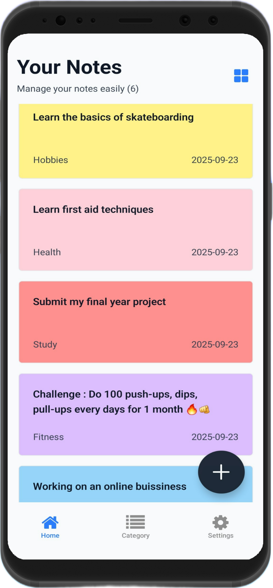 Notely App Screenshot